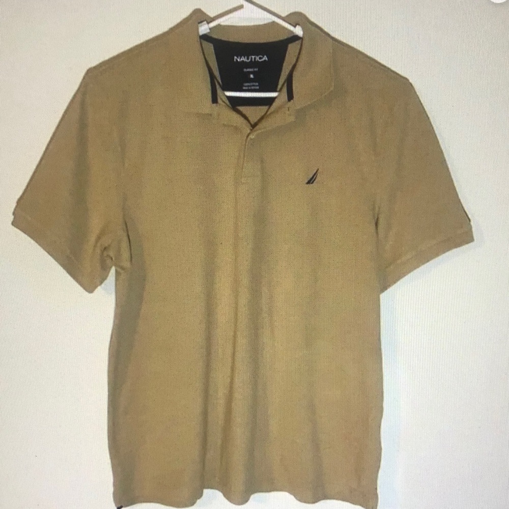 Nautica Men's Tan Polo Shirt